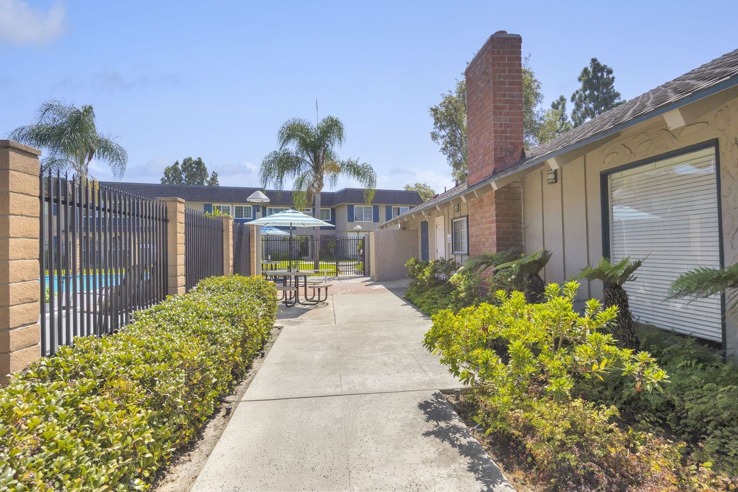The path leading up to the Cypress Tanglewood Clubhouse